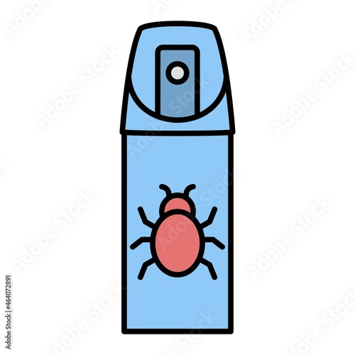 Vector Bug Spray Filled Outline Icon Design
