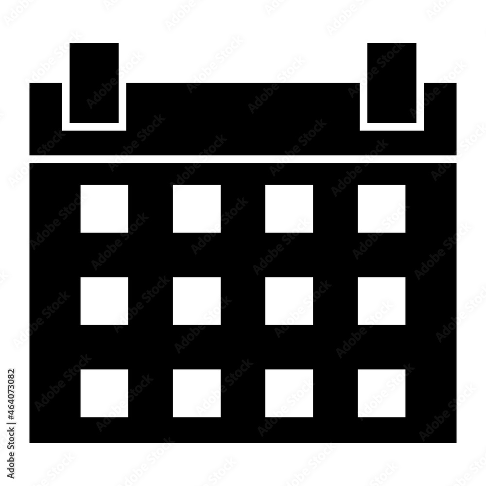 Vector Calender Glyph Icon Design Vector Calender Glyph Icon Design
