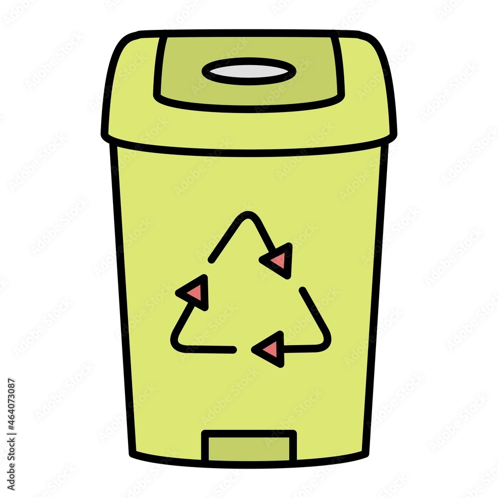 Vector Recycle Bin Filled Outline Icon Design Vector Recycle Bin Filled Outline Icon Design
