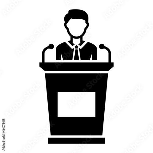 Vector Leader Glyph Icon Design