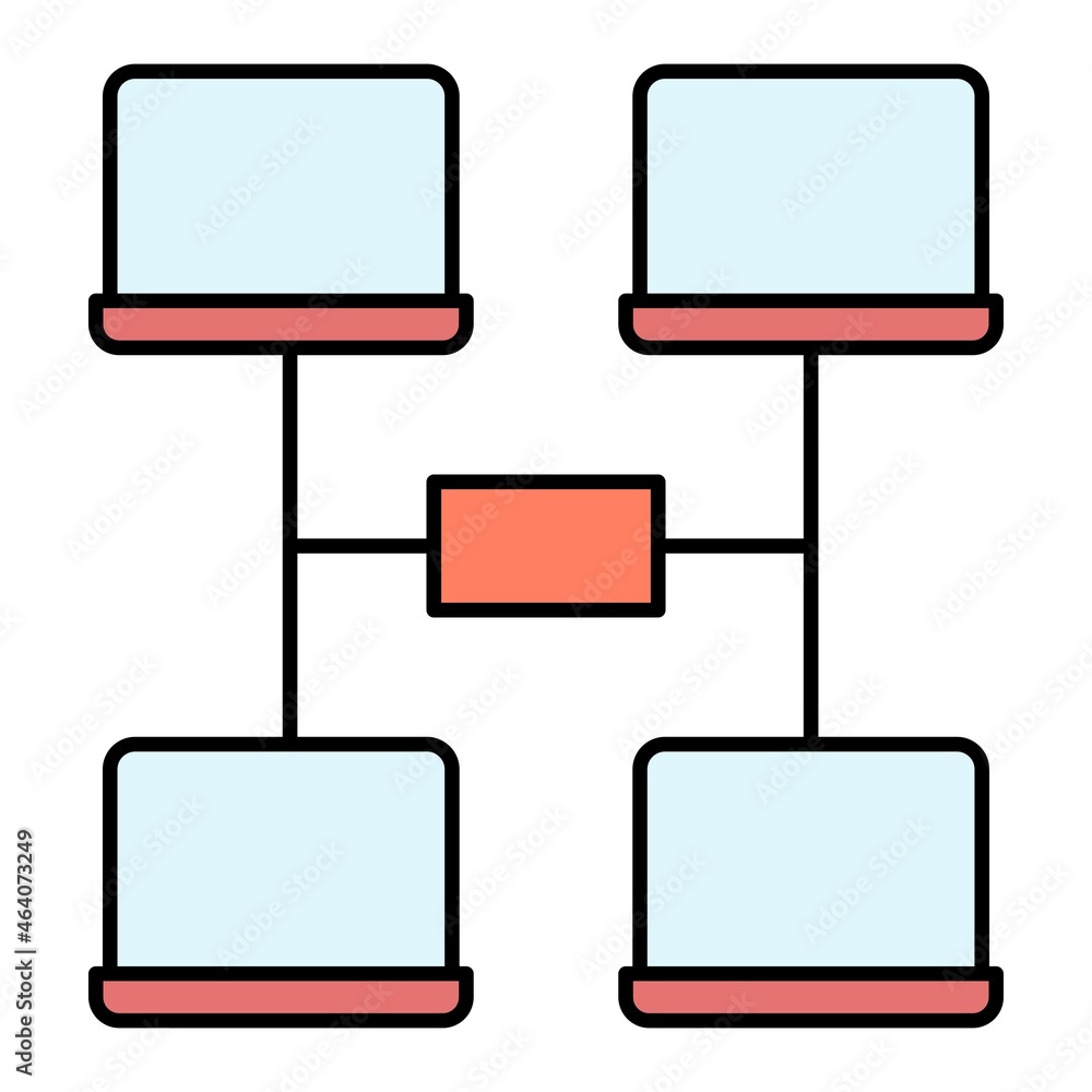 Vector Networking Filled Outline Icon Design Vector Networking Filled Outline Icon Design