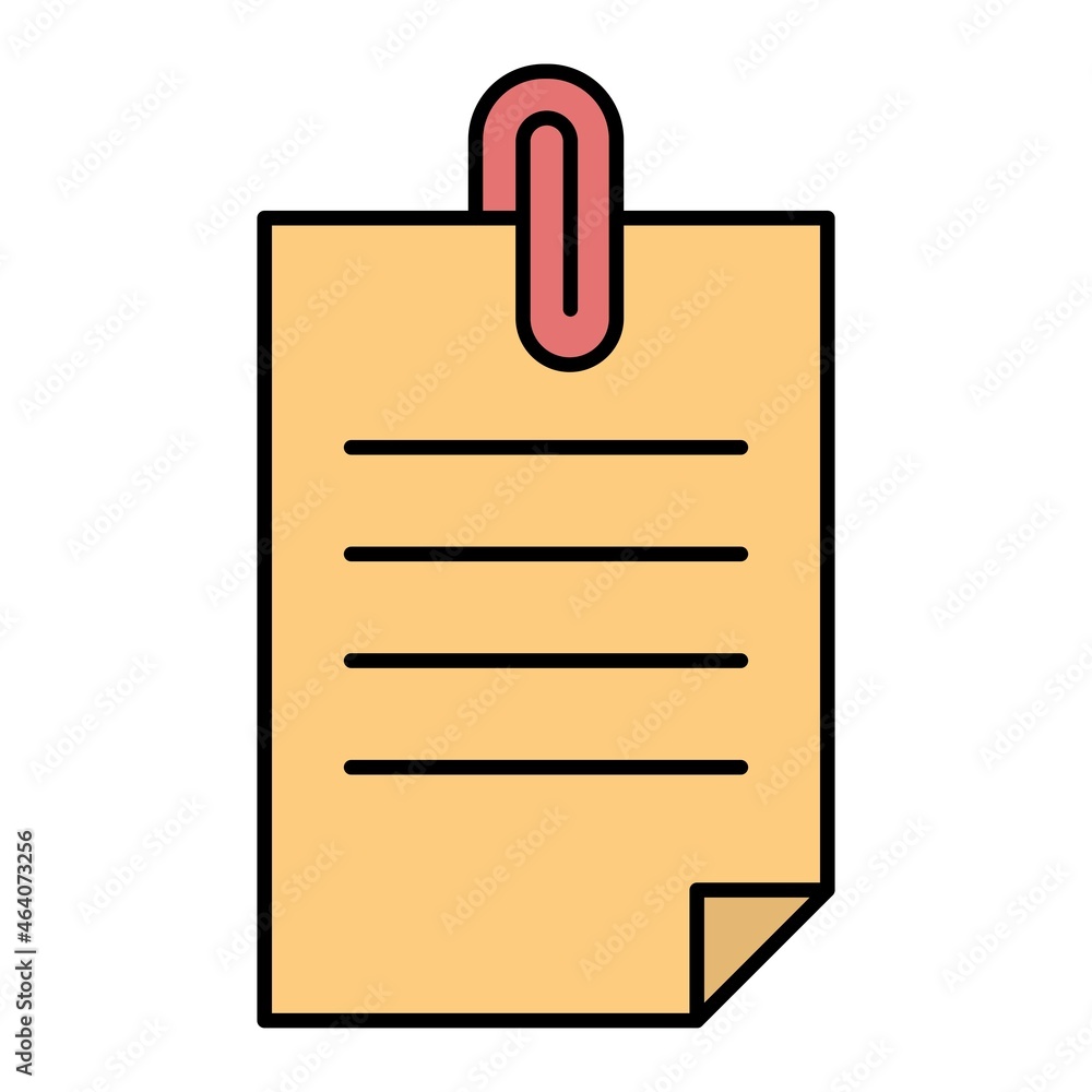 Vector Sticky Note Filled Outline Icon Design Vector Sticky Note Filled Outline Icon Design