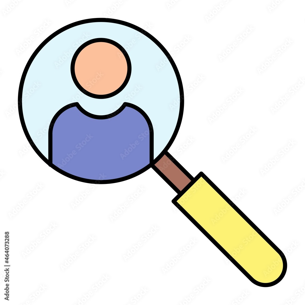 Vector Search Person Filled Outline Icon Design Vector Search Person Filled Outline Icon Design