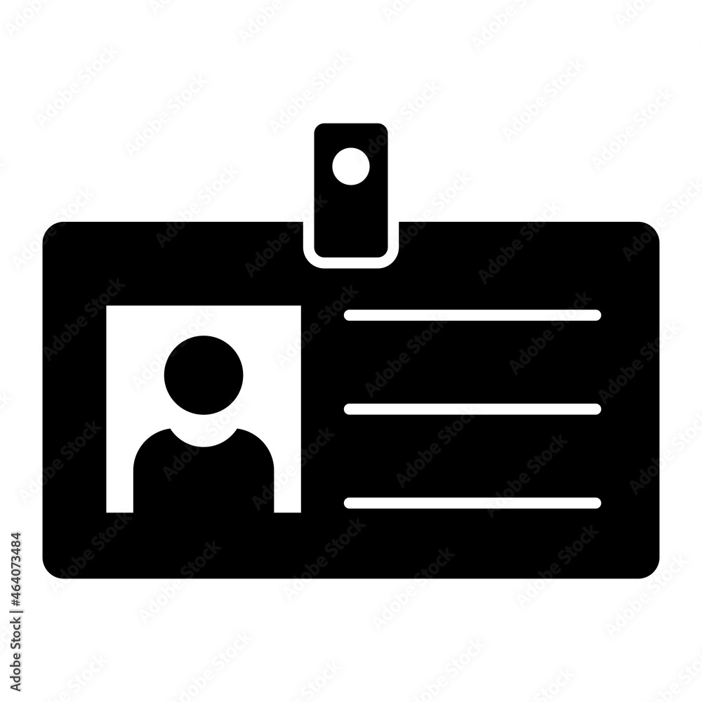 Vector Business Card Glyph Icon Design Vector Business Card Glyph Icon Design
