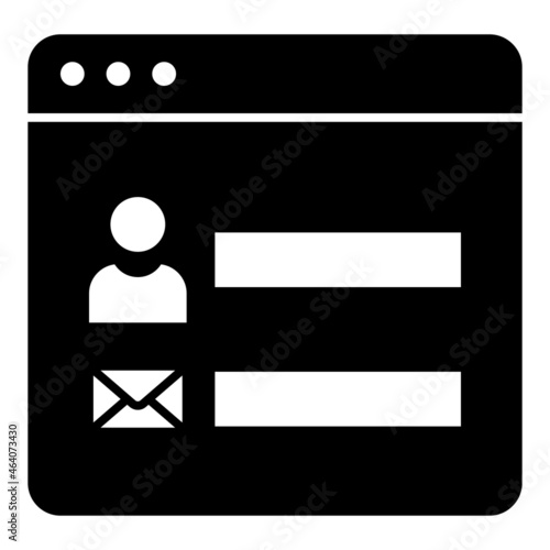 Vector Contact Form Glyph Icon Design
