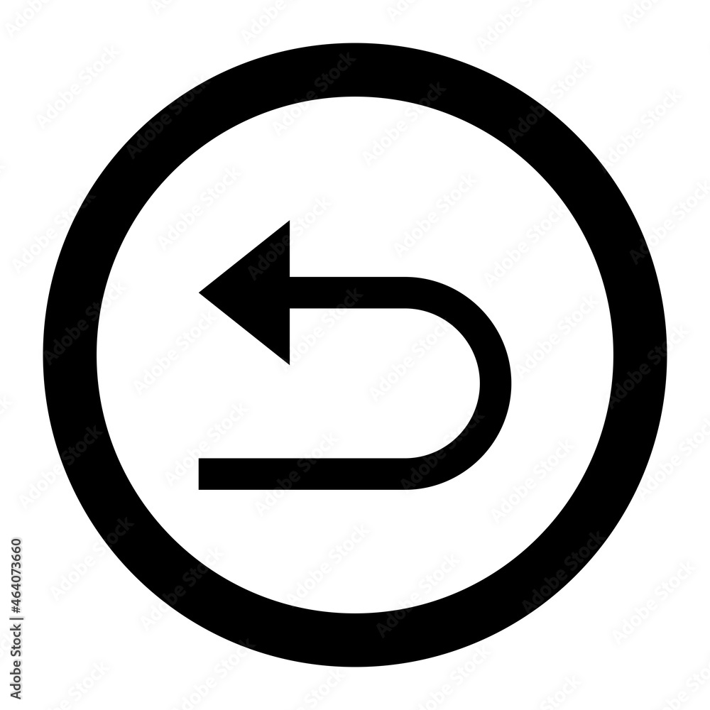 Vector Turn Left Glyph Icon Design Vector Turn Left Glyph Icon Design