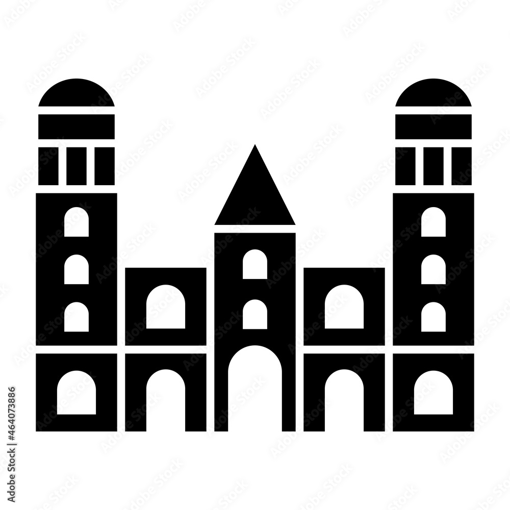 Vector Morelia Cathedral Glyph Icon Design Vector Morelia Cathedral Glyph Icon Design
