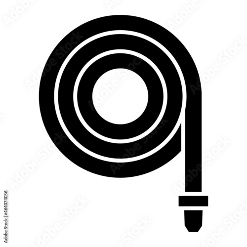 Vector Water Hose Glyph Icon Design