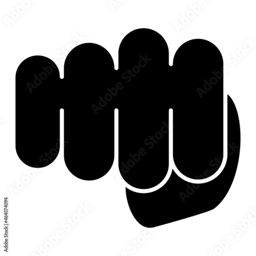 Vector Fist Glyph Icon Design