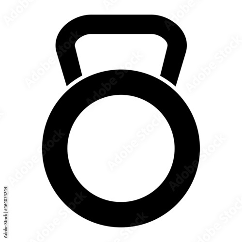 Vector Kettle Bell Glyph Icon Design