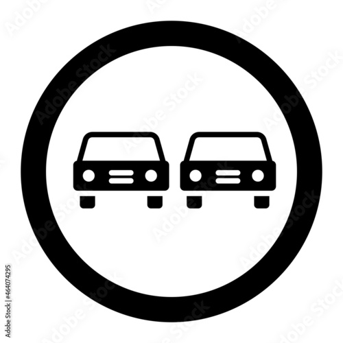 Vector Overtaking Glyph Icon Design