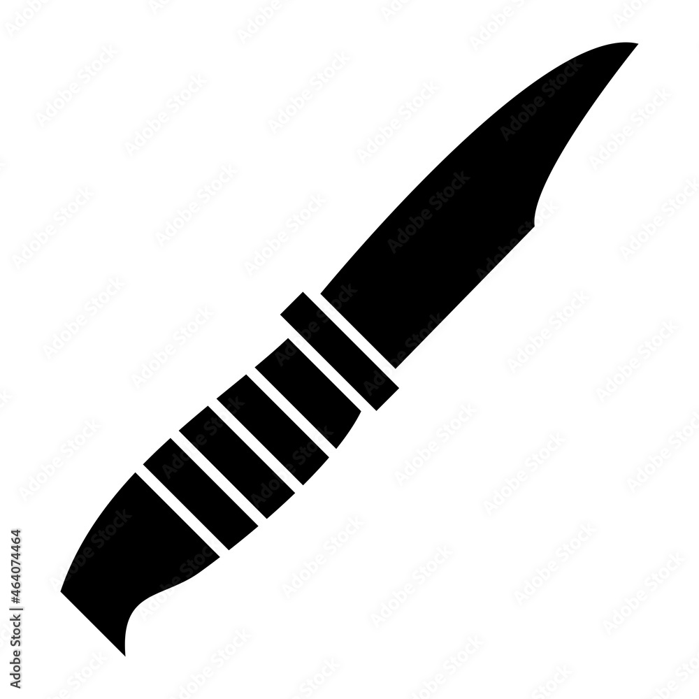 Vector Knife Glyph Icon Design