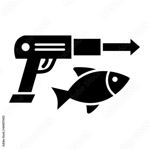 Vector Spear Gun Glyph Icon Design