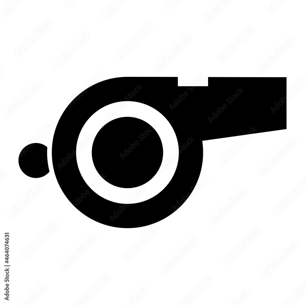 Vector Whistle Glyph Icon Design Vector Whistle Glyph Icon Design