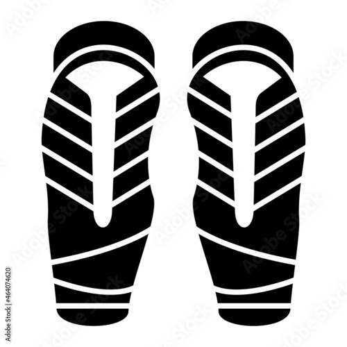Vector Shin Guards Glyph Icon Design