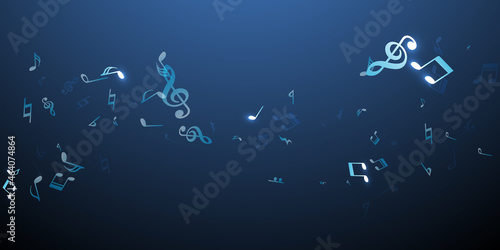 Musical notes cartoon vector pattern. Symphony