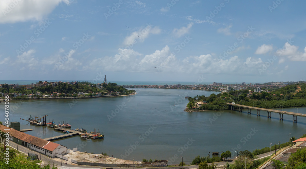 Aerial view of the city of Ilhéus Bahia Brazil