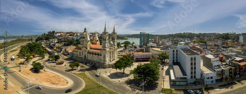 Fotografie Panoramic aerial photo of the city of Ilhéus Bahia with a view of the Cathedral