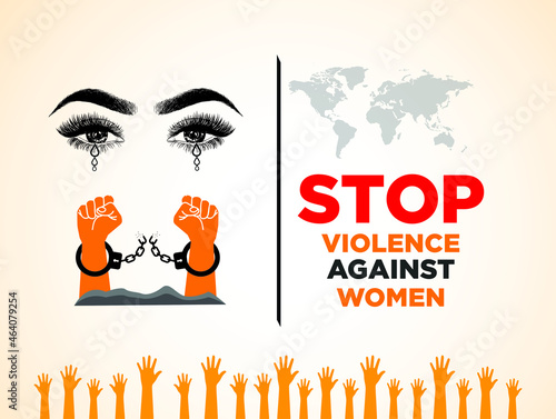 International Day for the Elimination of Violence against Women. November 25. Template for background, banner, card, poster. Vector illustration.