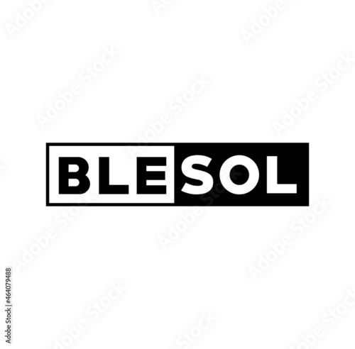 Blesol company logo vector. Blesol black and white logo.