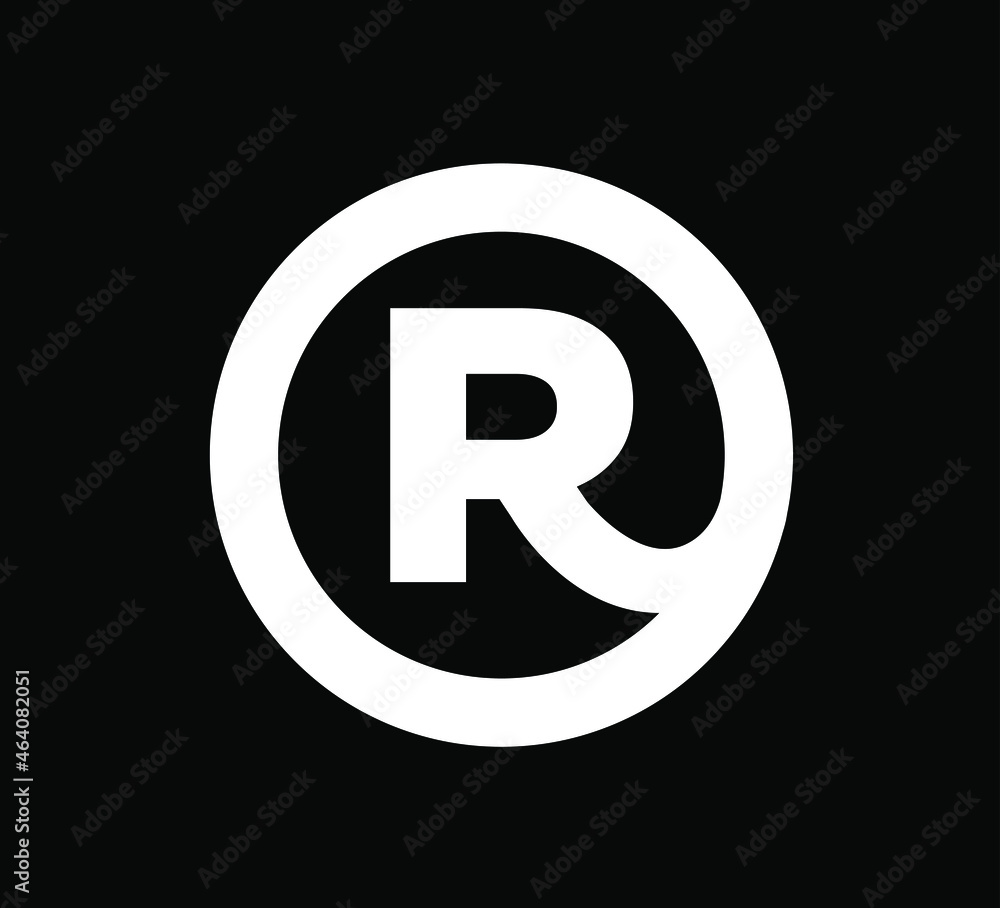 letter 'R' symbol. registration company logo monogram R vector. letter 'R' symbol. registration company logo monogram R vector.