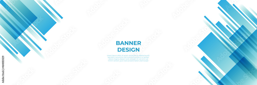 Modern blue banner background. Vector abstract graphic design banner  pattern background template. Stock Vector | Adobe Stock