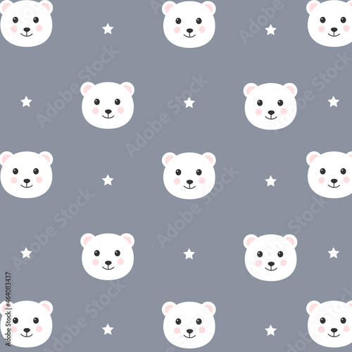 Animal illustration seamless pattern for kids project, fabric, scrapbooking, crafting, invitation and many more. Vector illustration © Yu_lia