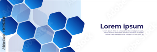 Abstract modern blue technology banner design web template set. Horizontal header web banner. Vector abstract graphic design banner pattern background template.