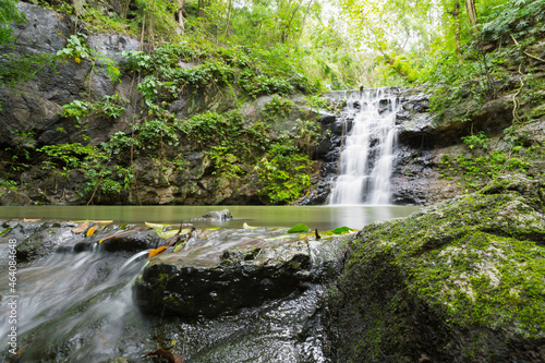 Fototapeta Naklejka Na Ścianę i Meble -  	
Ton Rak Sai Waterfall is in Namtok Sam Lan National Park. Selective focus.