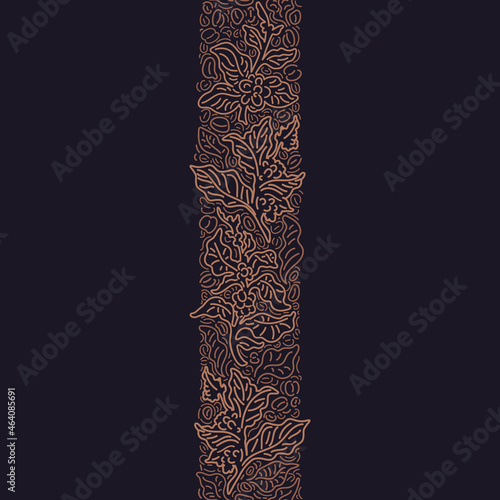 Coffee abstract seamless pattern. Vector art line