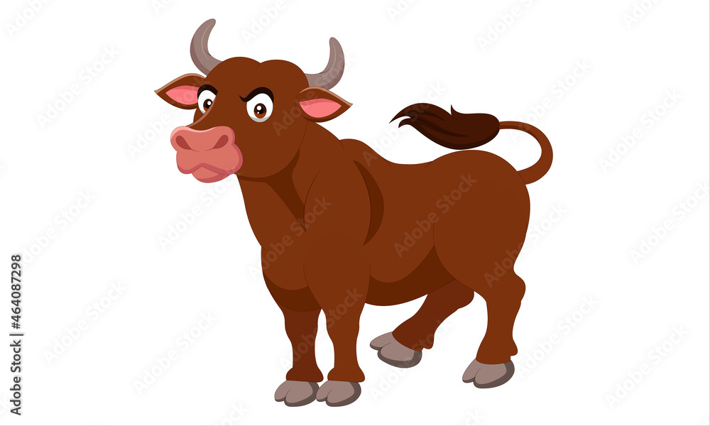 Cartoon bull isolated on white background Premium Vector Cartoon bull isolated on white background Premium Vector