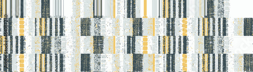 Contemporary vector art.  Modern Weathered rustic abstract texture vintage area rug, runner, scarf seamless pattern design. Digital wall,
natural painted. Geometric 
line plaid. 
