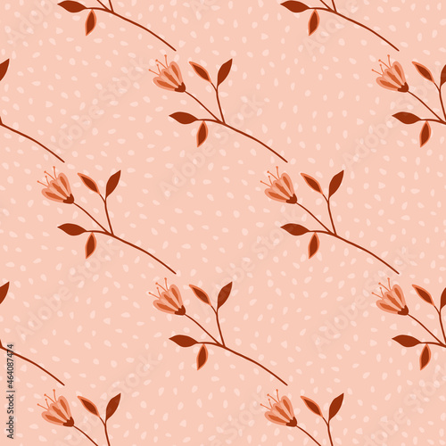 Decorative wildflower seamless pattern. Floral ornament. Nature wallpaper.