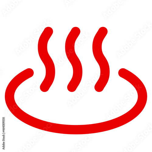 赤い温泉マークのアイコン