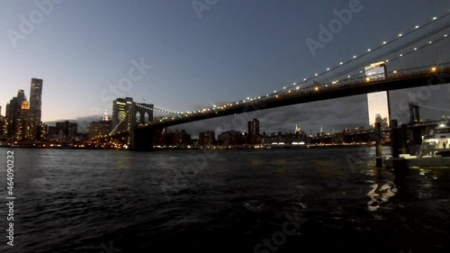 city bridge at night