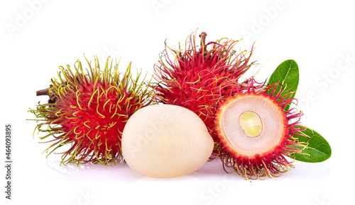 rambutan sweet delicious fruit isolated on white background