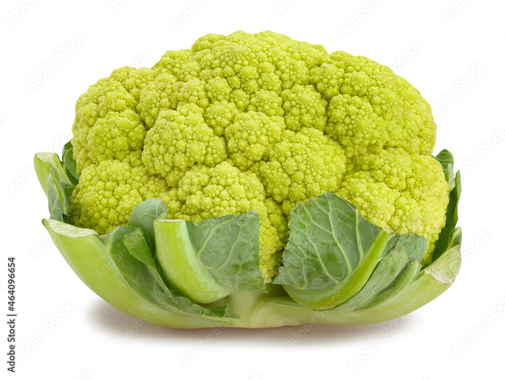 colorful cauliflower path isolated on white colorful cauliflower path isolated on white