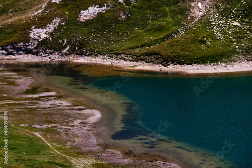 Beautiful blue lake in Gran Paradiso Natural Reservation in Italy