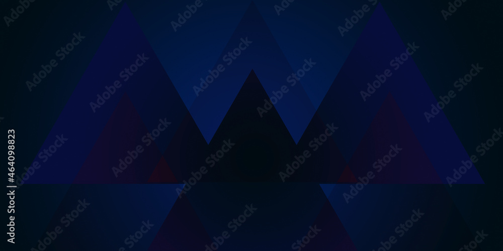 Fototapeta premium modern dark pattern, cool triangle blue gradient, background color spike, mountains