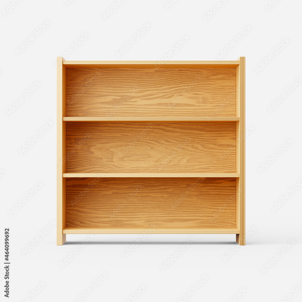 Wooden shelf on a plain background. 3d render. Wooden shelf on a plain background. 3d render.