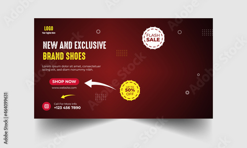 Shoes sale social media banner design