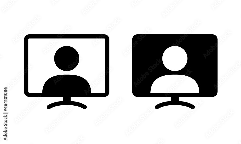 Computer desktop user icon. Illustration vector Computer desktop user icon. Illustration vector