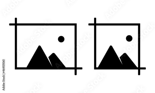 Crop image icon. Illustration vector