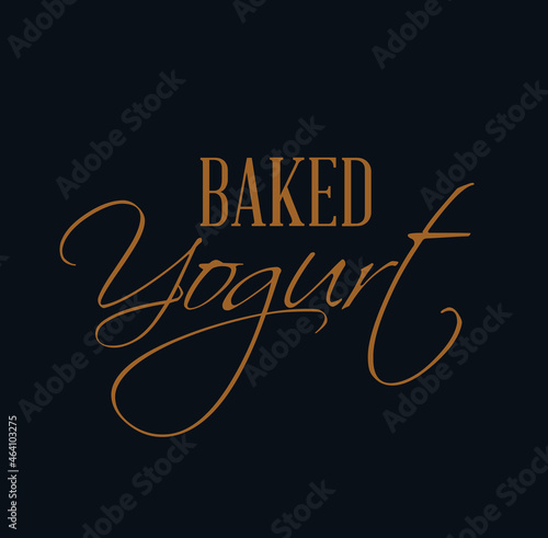 BAKED Yogurt typography unit lettering