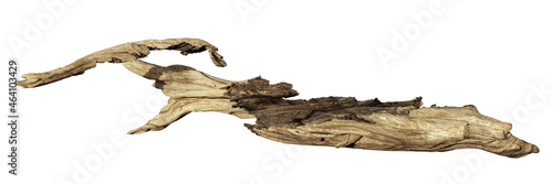 driftwood, pile of dead branches isolated on white background