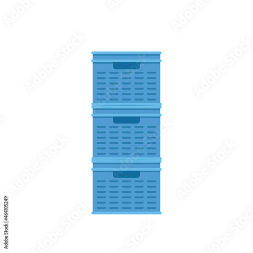 Crate stack cartoon vector. free space for text. wallpaper.
