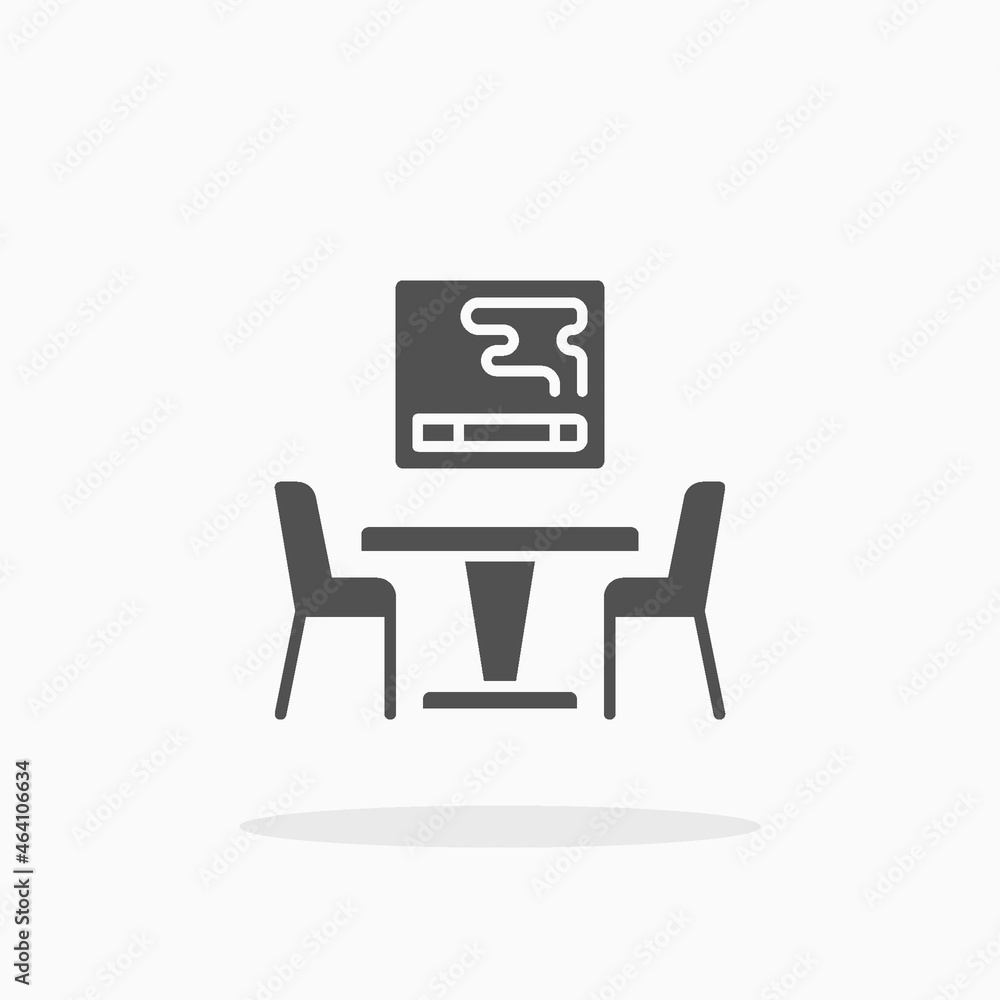 Smoking Area icon. Solid Black. Enjoy this icon for your project. Smoking Area icon. Solid Black. Enjoy this icon for your project.