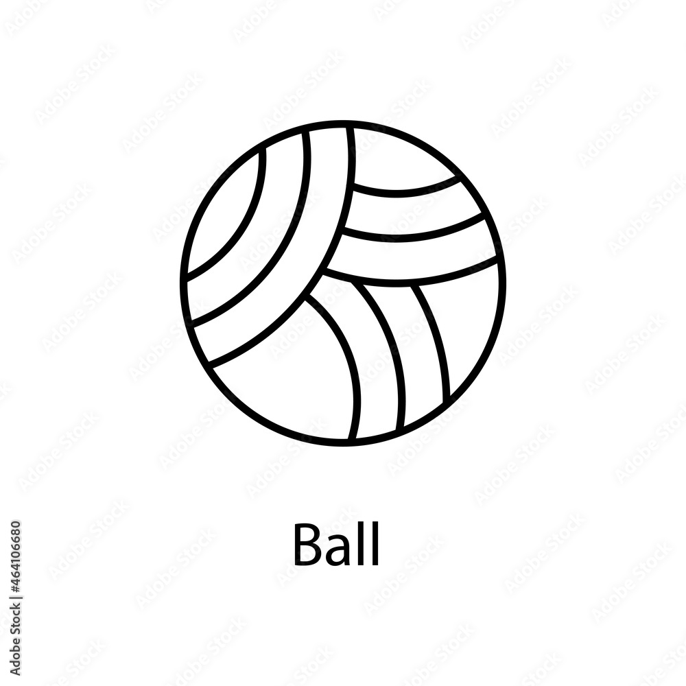 Ball Vector outline Icon Design illustration. Veterinary Symbol on White background EPS 10 File