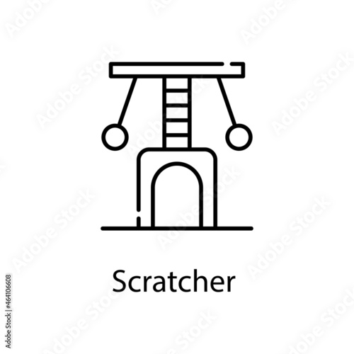 Scratcher Vector outline Icon Design illustration. Veterinary Symbol on White background EPS 10 File