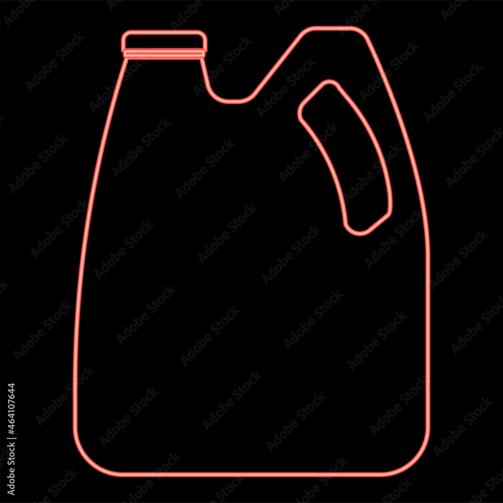 Neon cans with engine oil and fuel icon black color in circle red color vector illustration flat style image Neon cans with engine oil and fuel icon black color in circle red color vector illustration flat style image